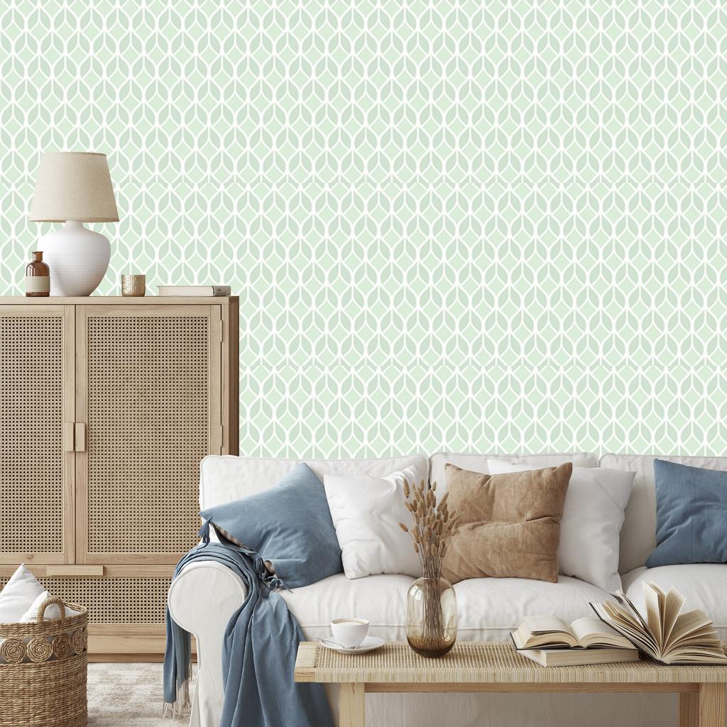 Geometric Leaves Wallpaper for Living Room and Bedroom 50x1000