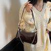 Textured retro small bag women's new casual solid color messenger bag fashionable shoulder armpit small bag