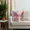 Butterfly Throw Pillow Plush Butterfly Pillow with Lace Ruffle Decorative Bedroom Cushion for Living Room Sofa Couch Bed Car
