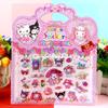 4pcs Sanrio Cartoon 3D Hello Kitty My Melody Cinnamoroll Gold Foil Sticker Reward Decoration Sticker Christmas Gift