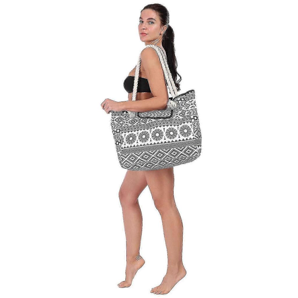 Large Beach Bag Waterproof Sandproof Beach Bags For Women Travel Beach Tote Bag Lightweight