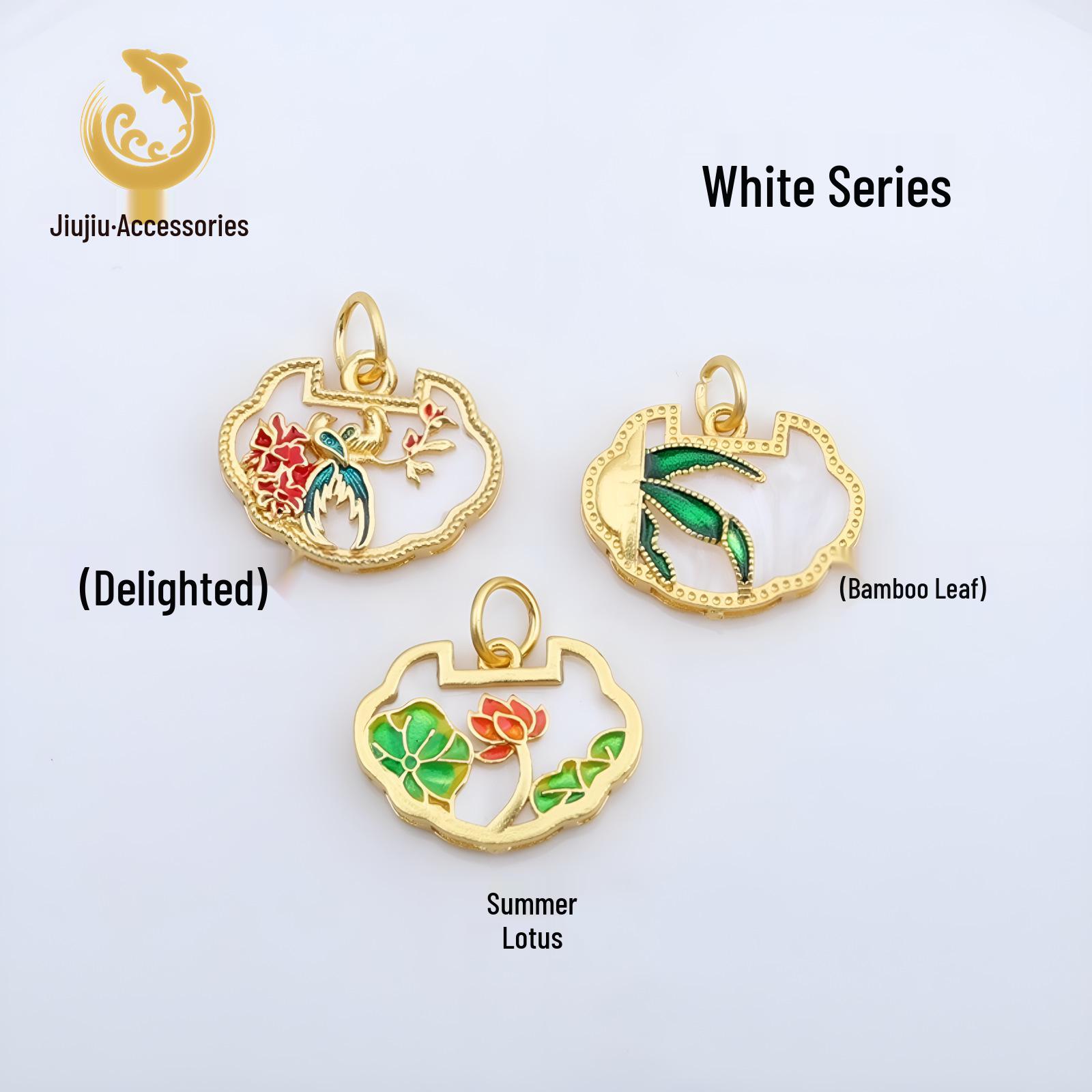 Auspicious Cloud Copper Necklace Pendant  Earrings Jewelry Set