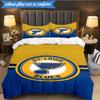 3PCS Louis Blues Hockey Team Bedding Set,Including 1pc Duvet Cover And 2pcs Pillowcases Perfect for Bedroom, Dormitory, Fan Christmas Gift