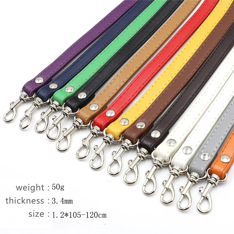 120cm Kožené popruhy Náhradní popruhy na rameno Rukojeť pro tašku Nastavitelná DIY rukojeť na peněženku pro kabelku Crossbody tašky Příslušenství