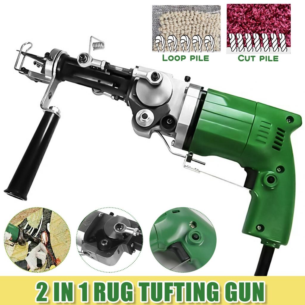 2in1 Cut Pile & Loop Electric Hand Rug Tufting Guns Carpet Weaving Machine 9-18m