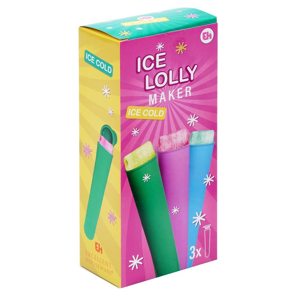 Foremki na lody forma do lodów wodnych 100 ml 3 sztuki EXCELLENT HOUSEWARE 259404