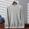 Men's 100% Pure Cashmere Double-Layer Sweater, Semi-High Neck, 2025 Autumn/Winter Thick Knit Base Layer