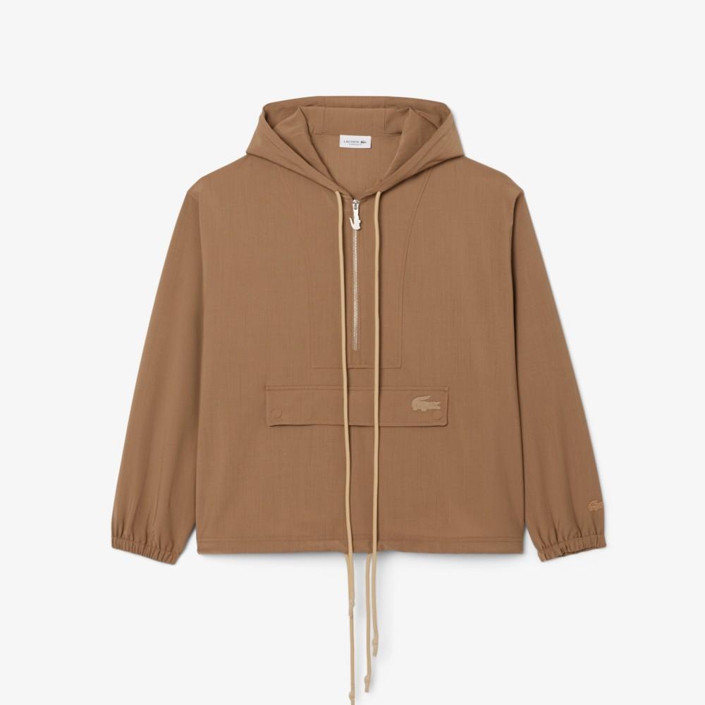 Lacoste Women's Wool Blend Hooded Half-Zip Jumper BF2450-55N02S