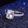 Classic Retro Multi-Color Zircon Square Ring for Women