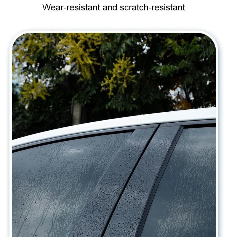 Car Window Cover Pillar Door B C Column Sticker Black Carbon Fiber Silver Accessories For Mazda 6 Mazda6 GH GZ Atenza 2009~2013