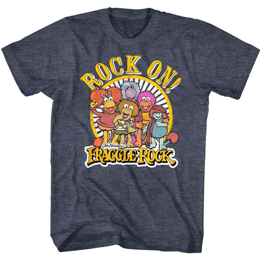 

Fraggle Rock On Men s T Shirt Sunrise Gobo Red Boober Mokey Jim Henson Cartoon S