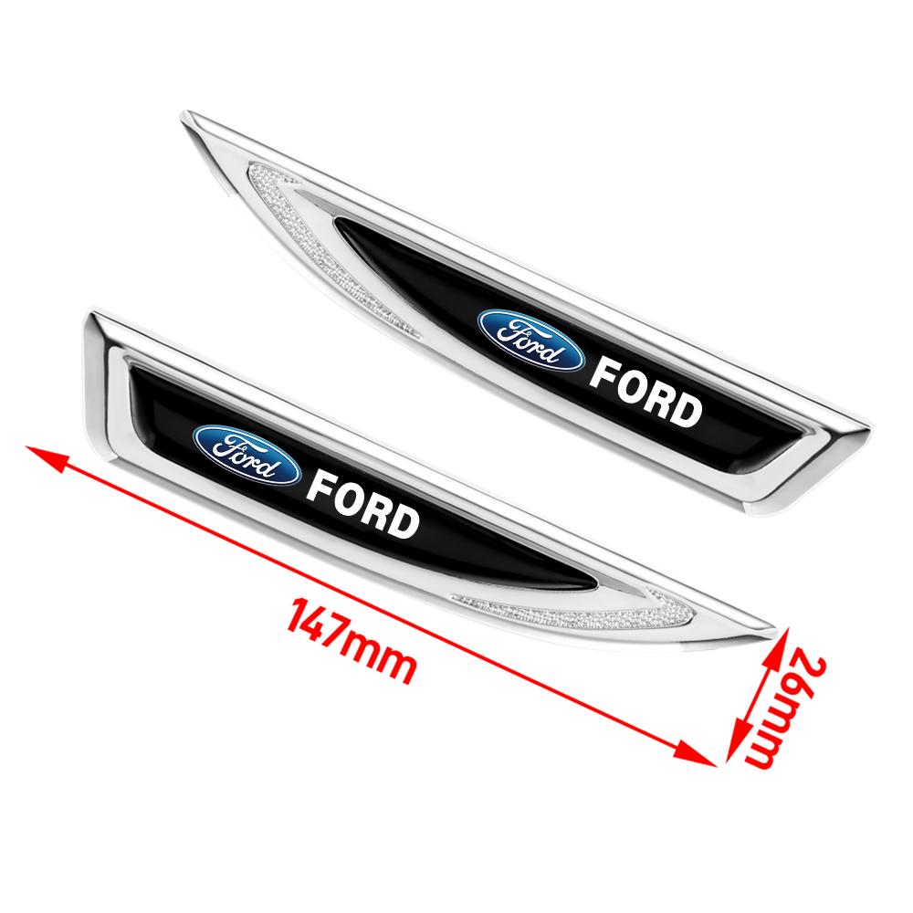 3D Metal Epoxy Car Body Side Fender Knife Badge Stickers Center Cover For Ford 2 3 Mustang Shelby Fiesta Mondeo Transit Escape