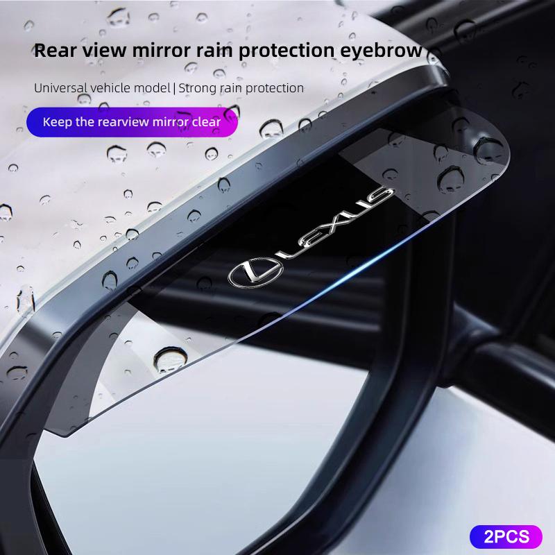 Car Rearview Mirror Rain Eyebrow Rainproof Cover Tire Valve Cap For Lexus F SPORT ES LM GS IS NX RX LC IS250 IS430 RX300 ES300H