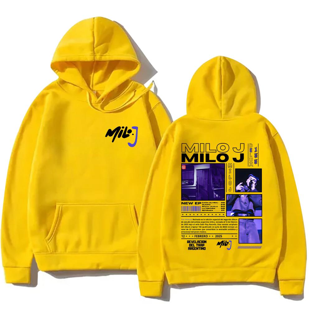 Milo J Mikiny Rapper Milo J Merch Mikiny Módní Dámské Pánské Nový Design Oblečení Grafický Potisk High Street Pulovry Ležérní