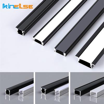 0,5 m U/W Stil LED Aluminiumprofil Schwarz Silber Kanalhalter PC Abdeckung Stablampe Für Schrank Kleiderschrank Dekor Lineares Streifenlicht