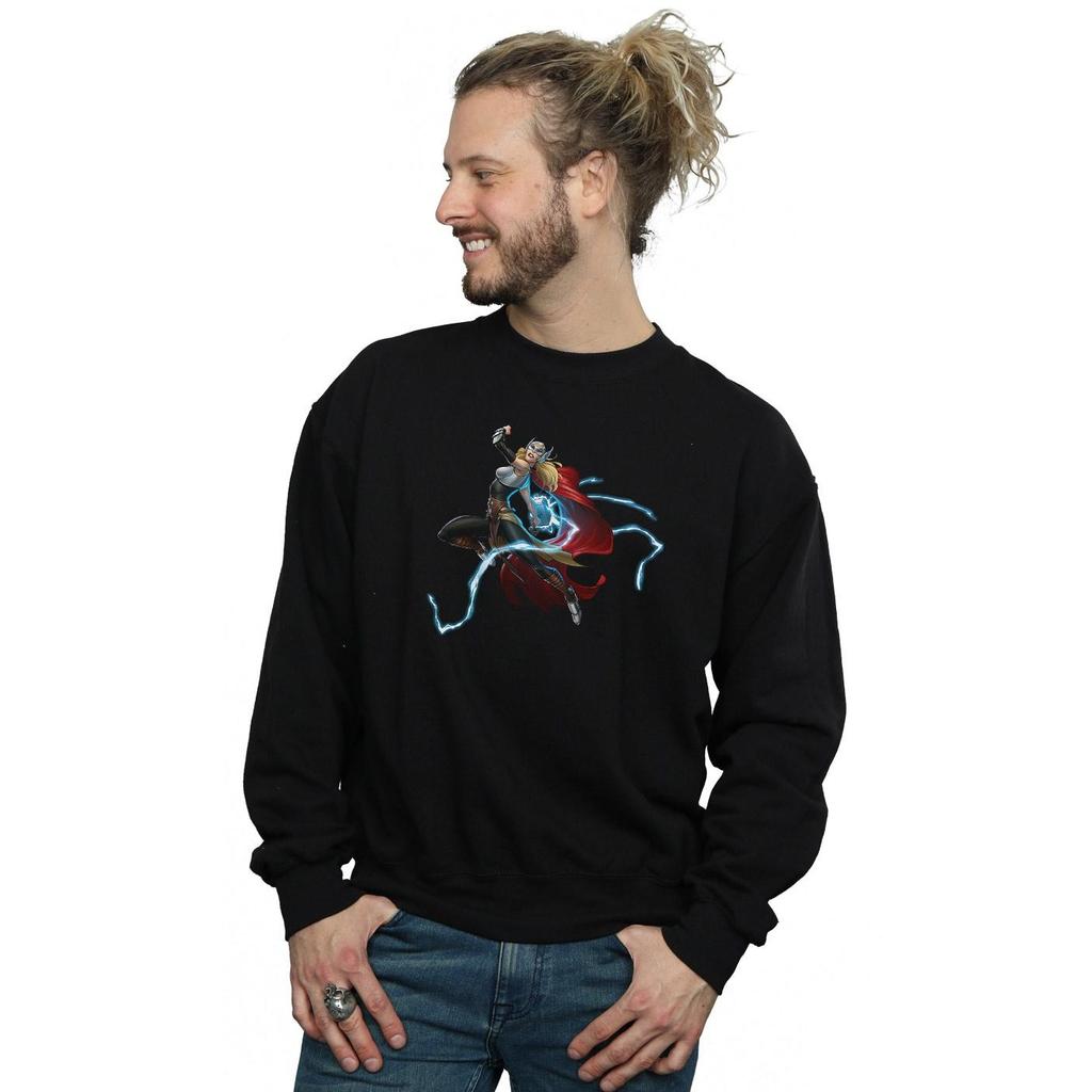 Marvel Mens The Mighty Thor Goddess Of Thunder Sweatshirt