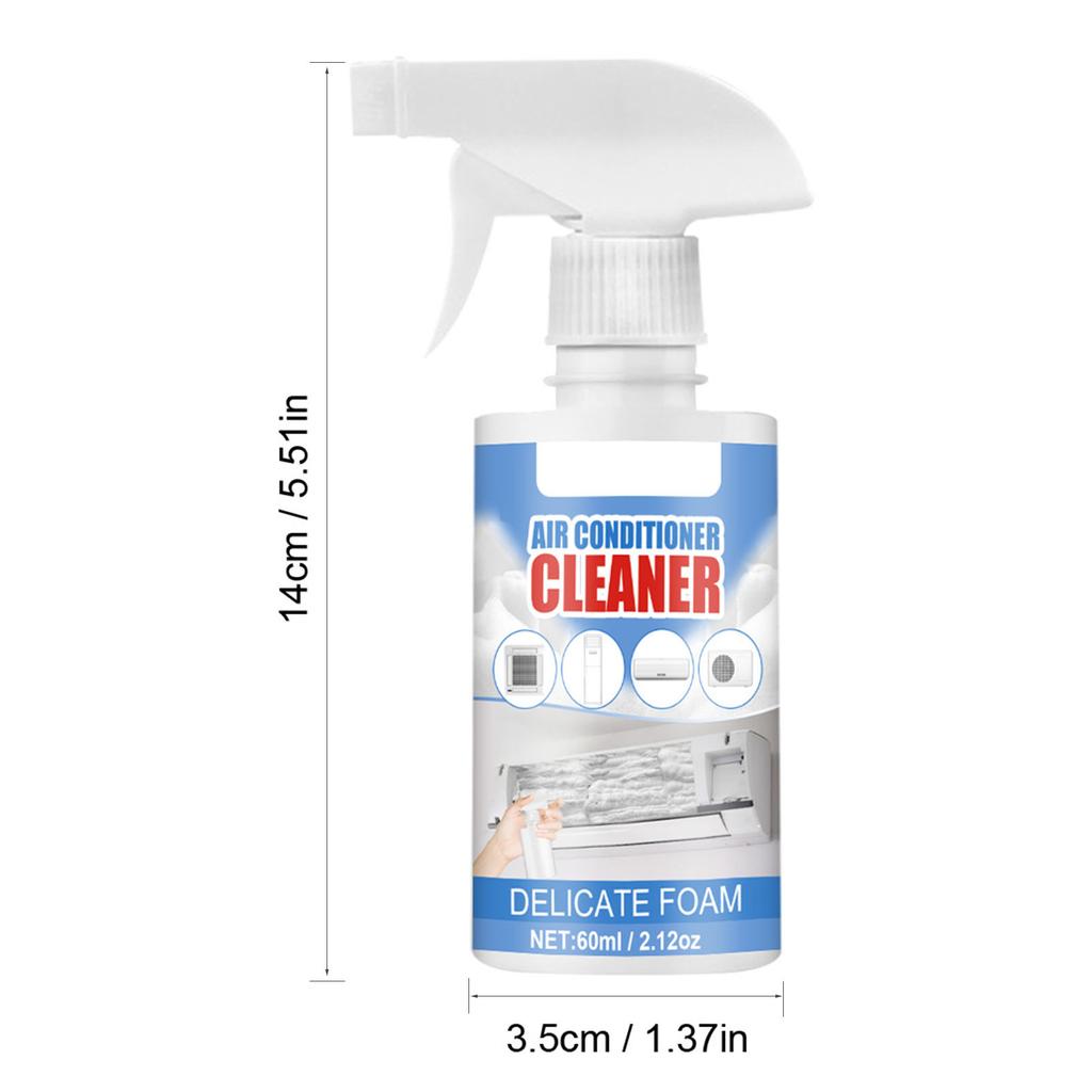 Air Conditioner Spray Foam Cleaner 60ml Powerful Cleaning Not Hurt Coil Cleaner for Hotels Offices Hospitals