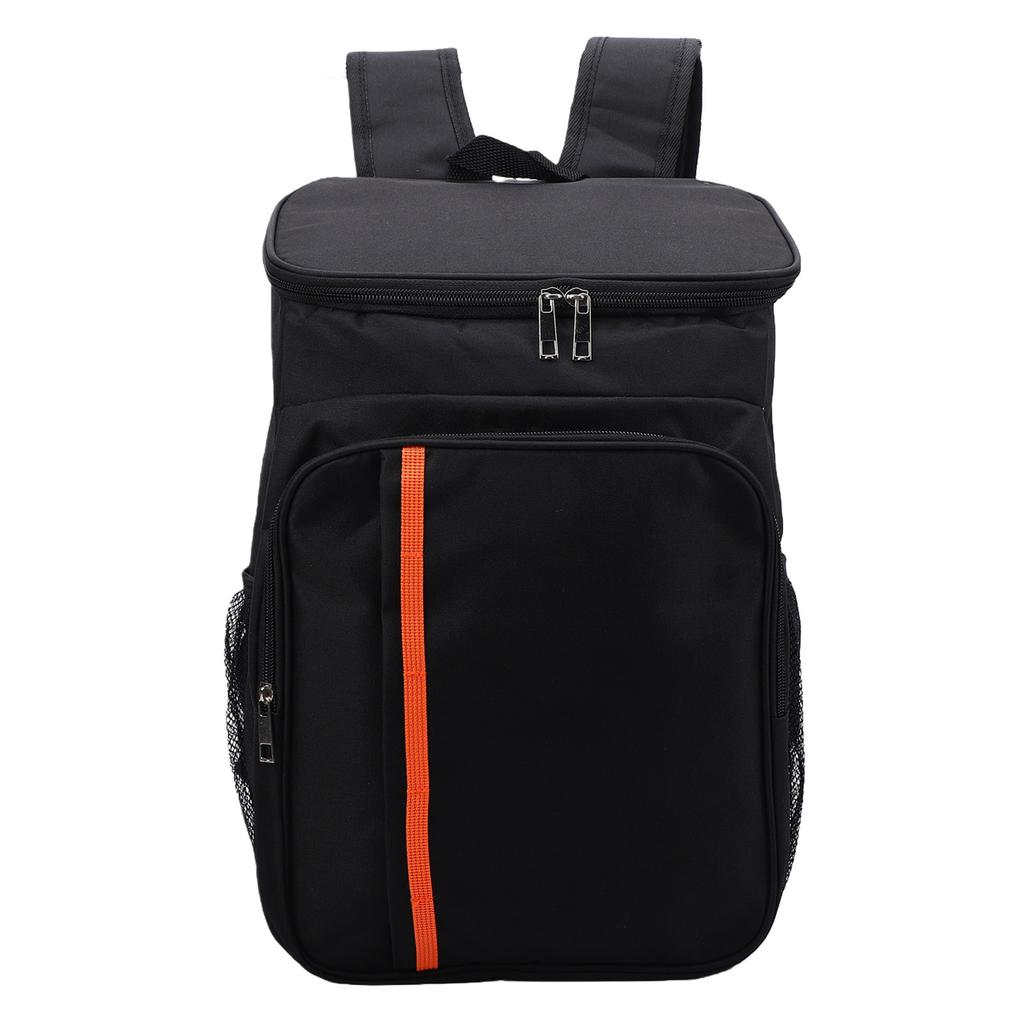 Insulated Cooler Backpack Multiple Pockets Large Capacity Lunch Bag for Picnic Camping Beach Black