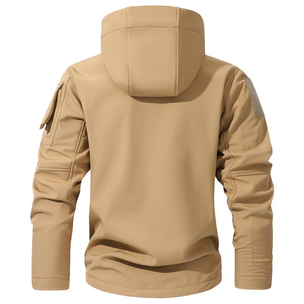 Men'S Loose Jacket Fashionable Multi Pocket Hooded Jacket
