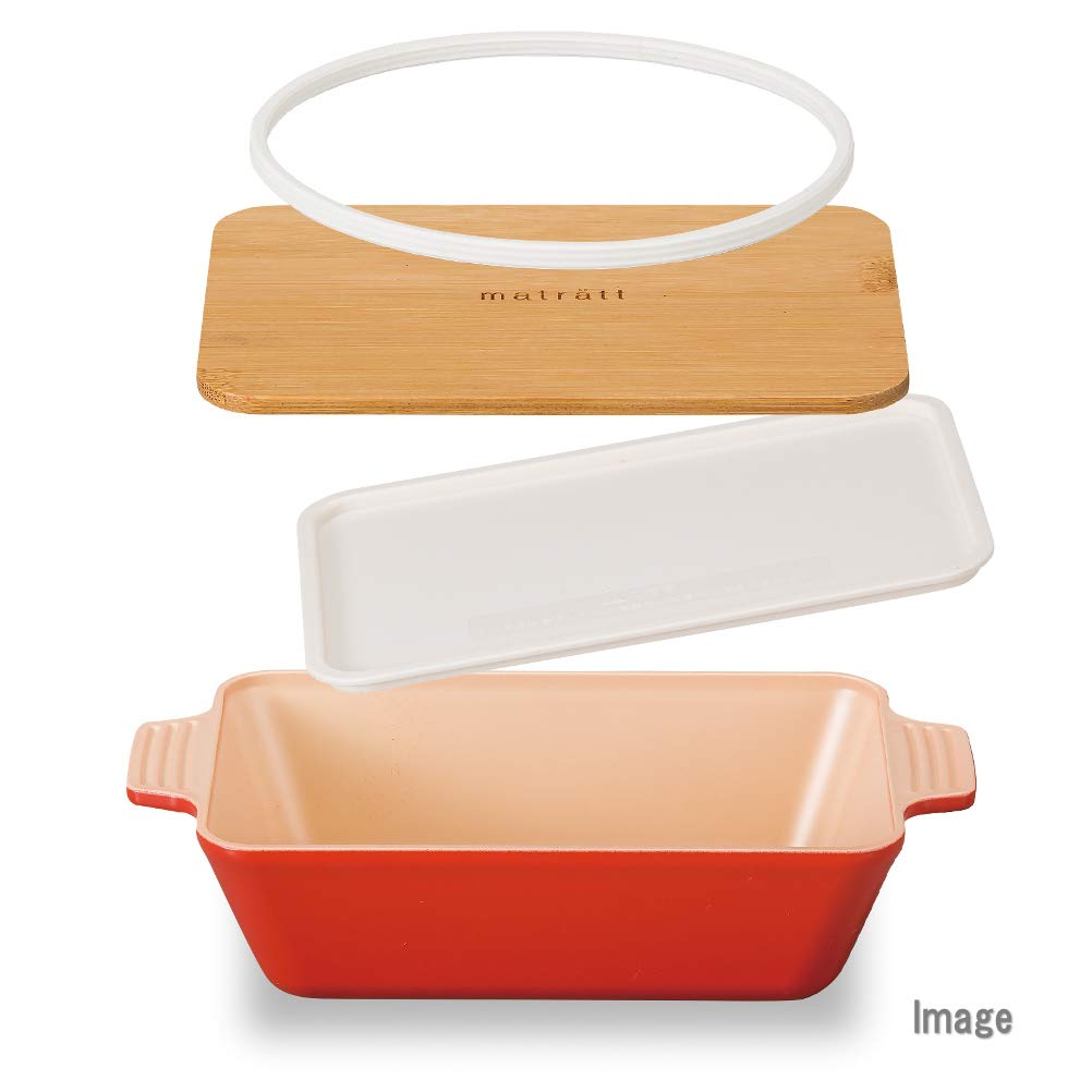 Masakazu Antibacterial Lunch Long White Box, Mattratt, Rectangular, Dish, Lunch, 550ml,