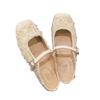 Flat heel bag head Mary Jane cool slippers women's 2025 new sequined Buling temperament sandals with skirt half slippers