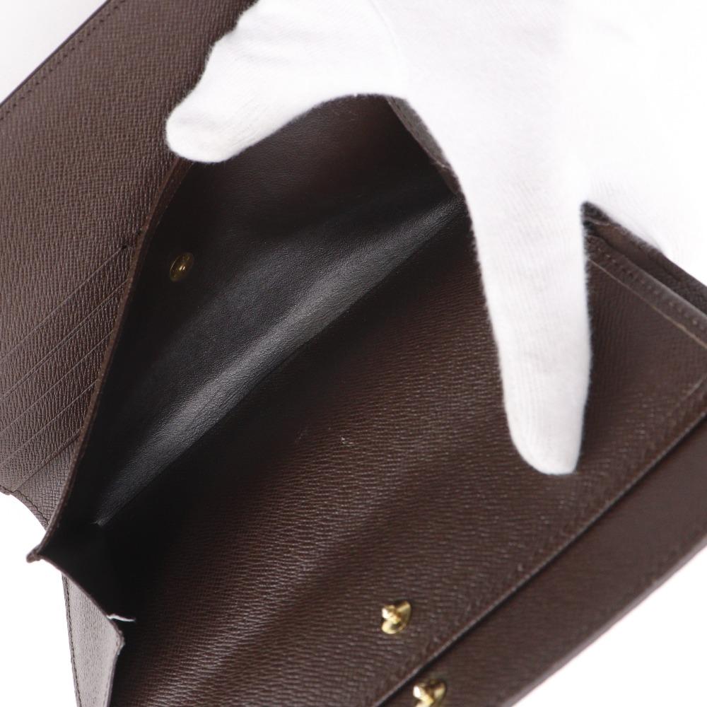 LOUIS VUITTON Portefeiulle International Purse N61217 Brown Damier canvas unisex Used