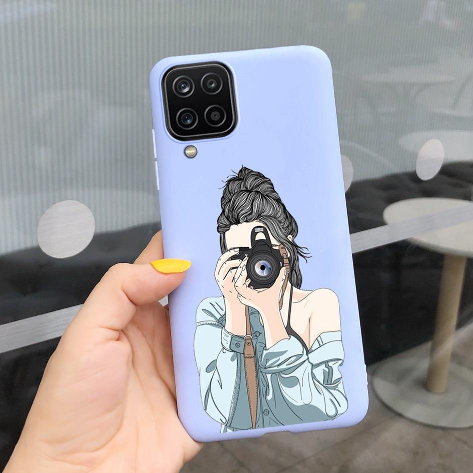 For Samsung Galaxy A12 Case Samsung A42 5G Lovely Heart Cover Back Fundas For Samsung A 12 SM-A125F SM-A426B A 42 5G Phone Cases