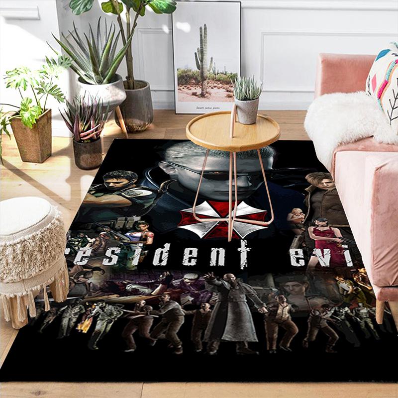 1Pc Resident Evil Umbrella Chronicles Rug, Office Carpet Indoor Outdoor Doormat, Non-Slip, Comfortable, Living, Christmas Halloween,  Xmas Gift