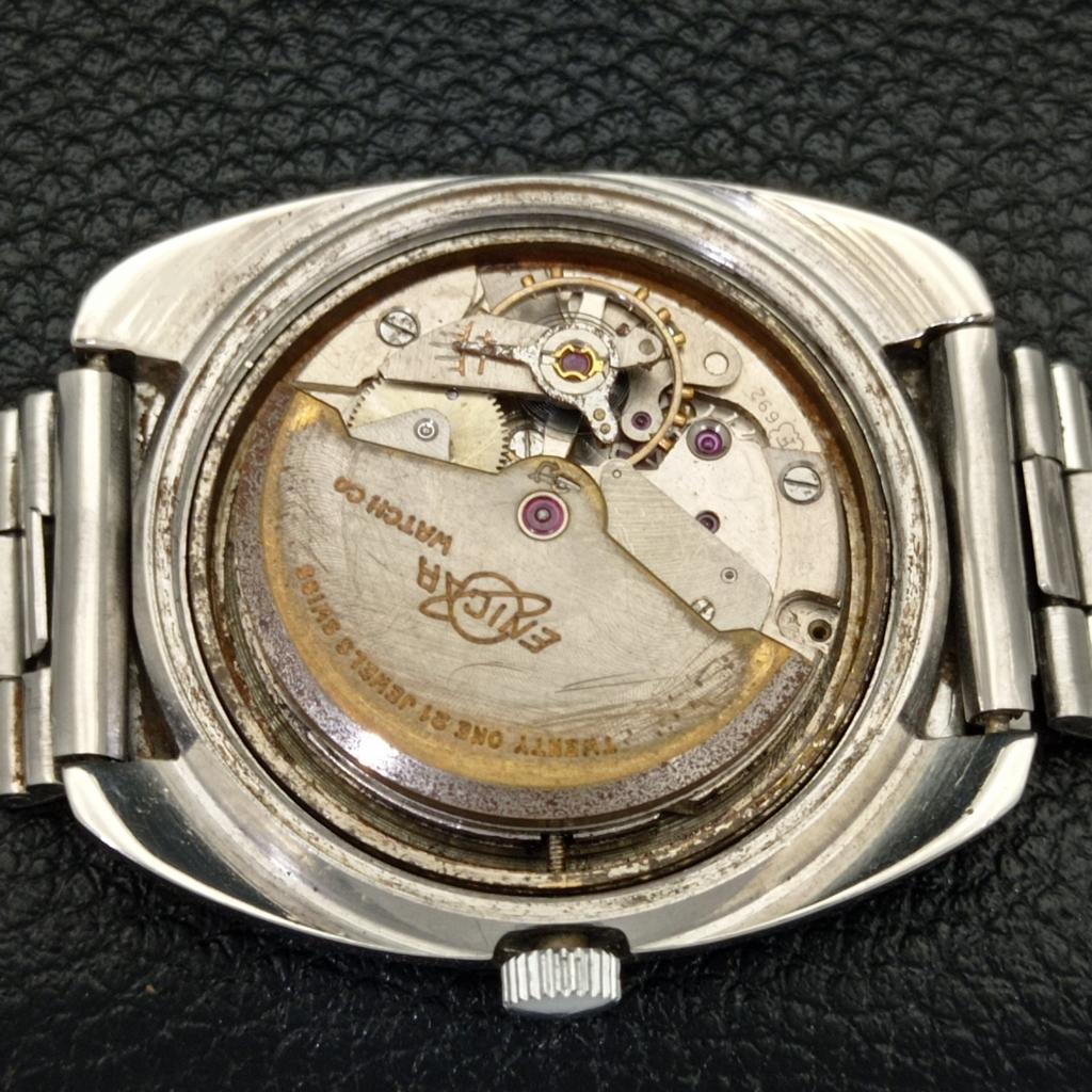 USED AUTOMATIC ENICAR SWISS MENS GREY COLOR DIAL WATCH A431426-2 R107-a431426