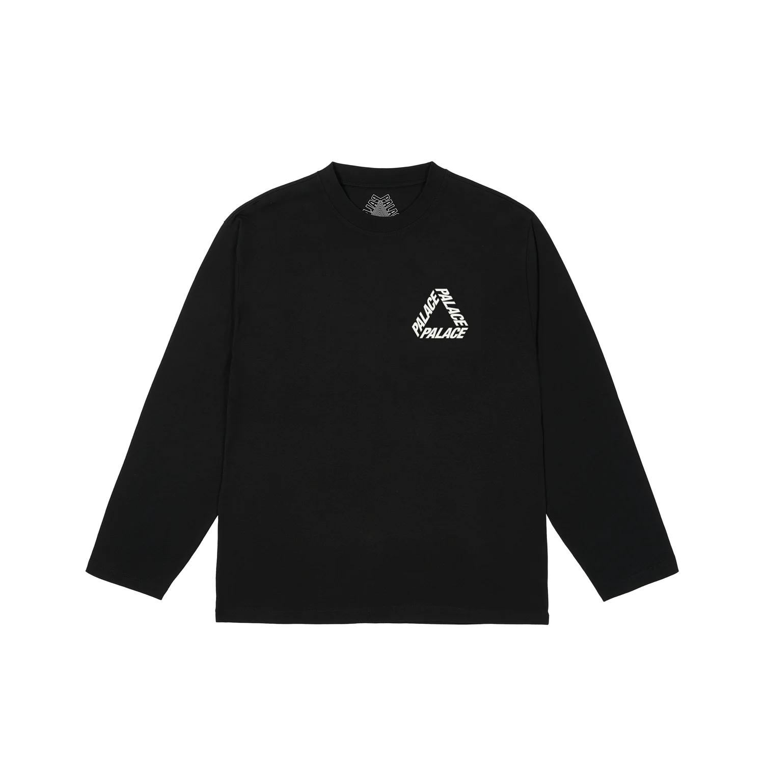 

Palace P3 Long-Sleeve Black Unisex Tops P27LS002 XL