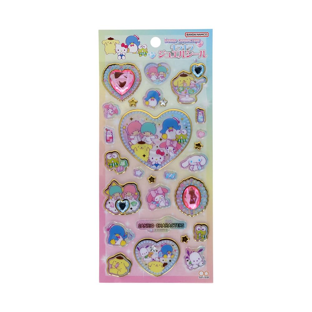 Stationery Sanrio Characters S8815755 Sun-Star Jewel-Style Stickers,