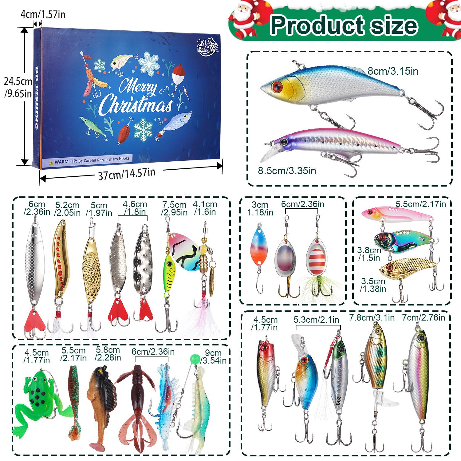

26PCS Fishing Bait Blind Box 24-Day Calendar Blind Box Christmas Festival Outdoor Party Festival Gift Angler Fishing Magic Tool L