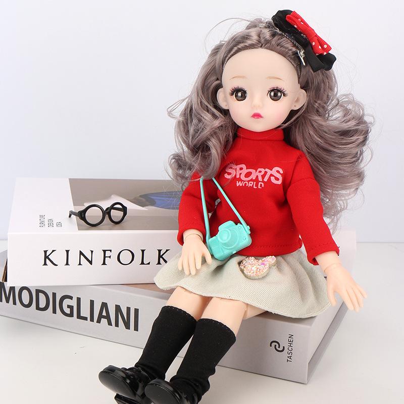 

30 см мини подвижная 20 шарнирная кукла игрушка для девочек 3D большие глаза BJD принцесса полная одежда коллекция платьев детская кукла подарок B