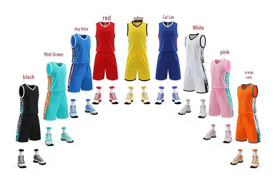 Conjunto de Uniforme de Basquete Masculino para Competição Universitária - Uniforme de Treino Esportivo de Verão