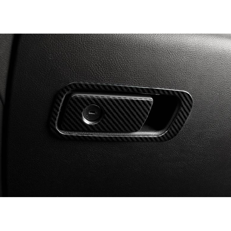 Co-Pilot Storage Box Handle Cover Trim Steel Carbon Fiber For Cadillac CT5 20-24