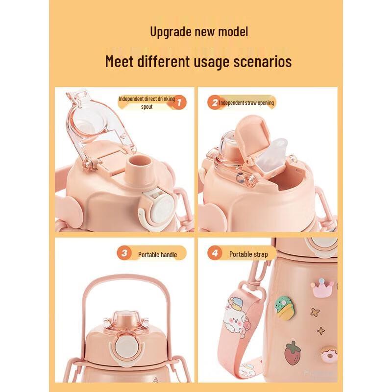 FUGUANG Kids' Double-Mouth Insulated Water Bottle
