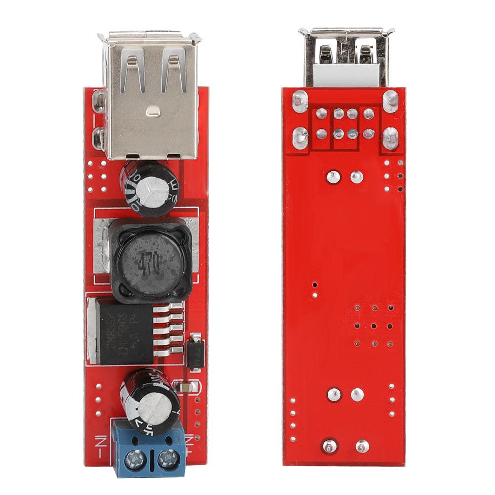 

Подвійний USB-вихід 9V12V24V36V до 5VDC DC Заряджання автомобіля 3A Бак Модуль регулятора напруги
