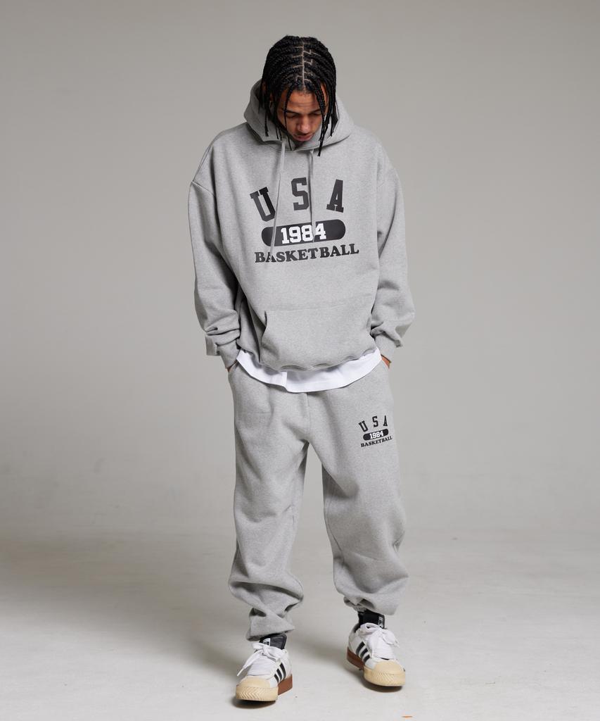 CREAM SODA LAB Usa Logo Training Jogger Pants Grey Black