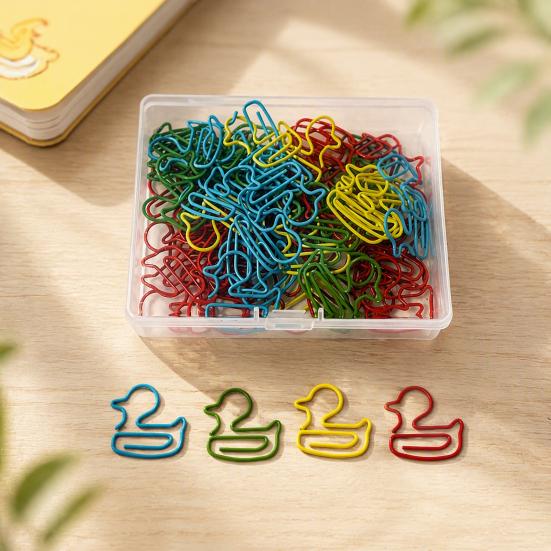 Colorful Wire Clips for Files 50PCS Cute Decorative Paper Clips, Assorted Shapes Metal Bookmark Page Markers Journaling File Organizer