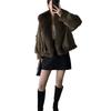 Womens Short Parka With Real Fox Fur Collar Thick Duck Down Cotton Puffer Jacket Winter 2026