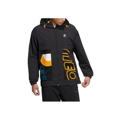 Neo Sport Gewebte Alphabet Kapuzenjacke Herren Oberbekleidung Schwarz HS8850