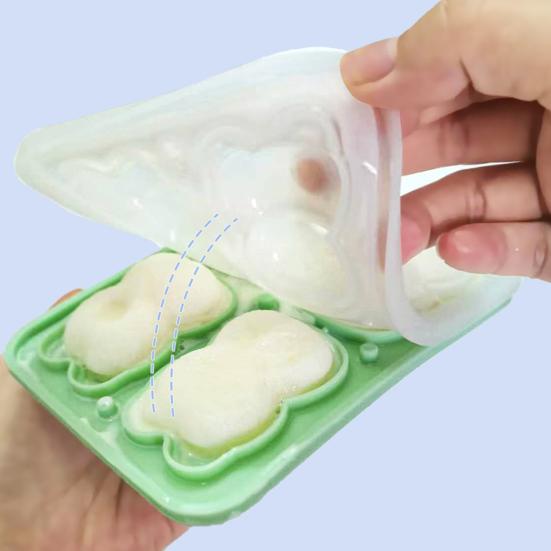 Bärenförmige Silikon-Eiswürfelform mit Deckel Lebensmittelqualität Leicht zu lösende Form Auslaufsicher Stapelbarer Eiswürfelbereiter Unverzichtbar für die Hausbar