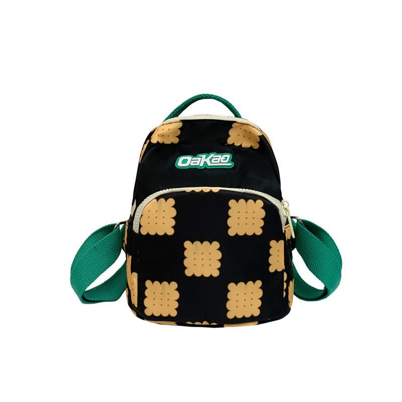 Fashionable Geometric Print Kids Backpack Lightweight Nylon Travel Bag For School