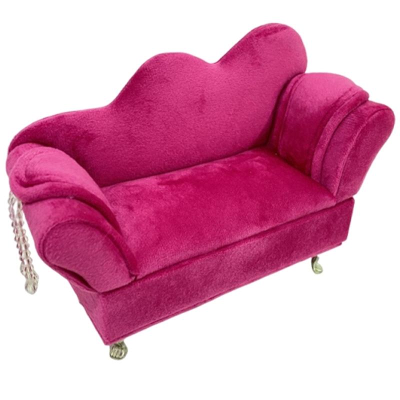 Premium Weiches Flanell Sofa Stil Schmuckschatulle Mit Mehreren Fächern Neu Rose Schmuckaufbewahrung