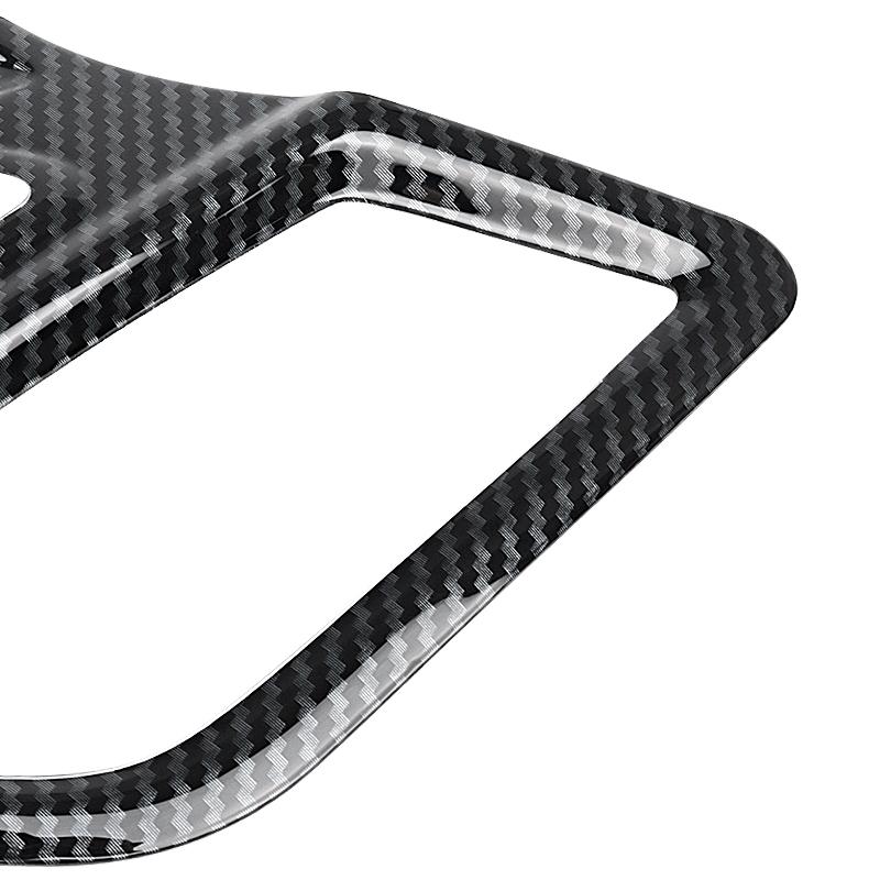 Car Accessories ABS Plastic Carbon Car Console Center Control Decor CD Player Panel Frame Cover Trim For Ford Fiesta 2008-2014
