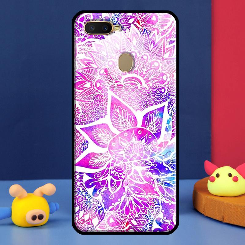 Indian Floral Henna Mandala Case For Oppo A91 A5 A9 A16 A76 A96 A58 A78 A98 A52 A72 A74 A94 A54 S A57 A77 A15 A17 Cover
