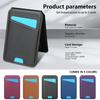 For iPhone 15 Pro Max Case Compatible with MagSafe Detachable Card Holder Kickstand Leather Phone Back Cover