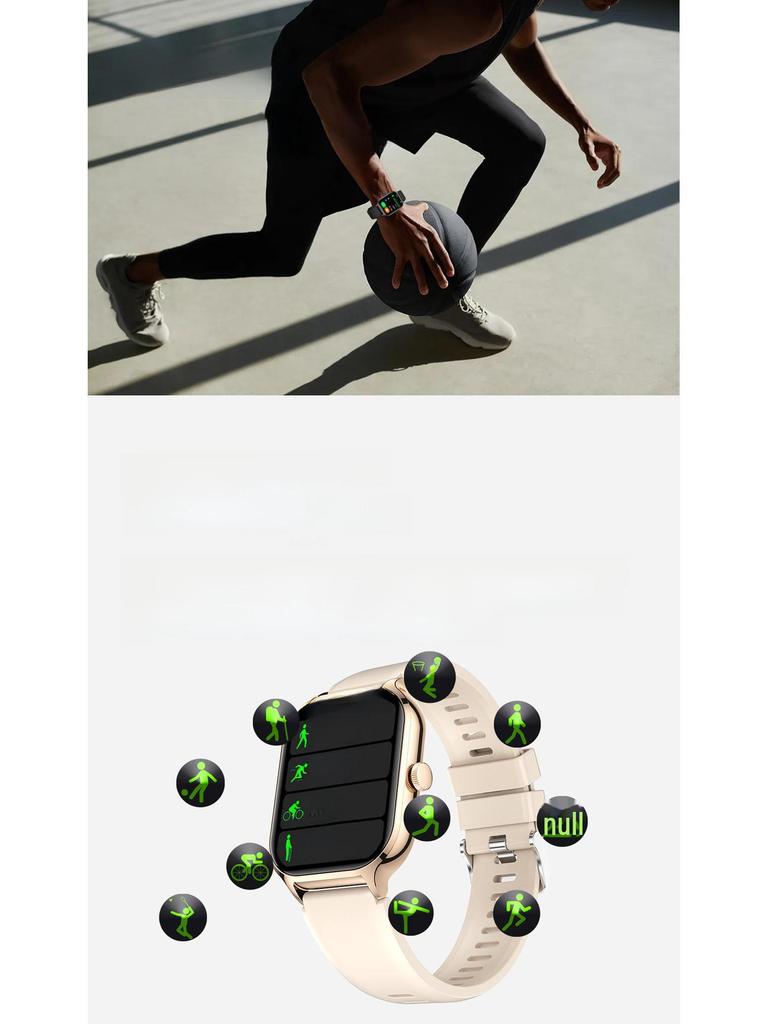 Z49 gtS4 Bluetooth Smart Watch Bracelet - 2.01" Screen with Sports Mode and Heart Rate Monitor