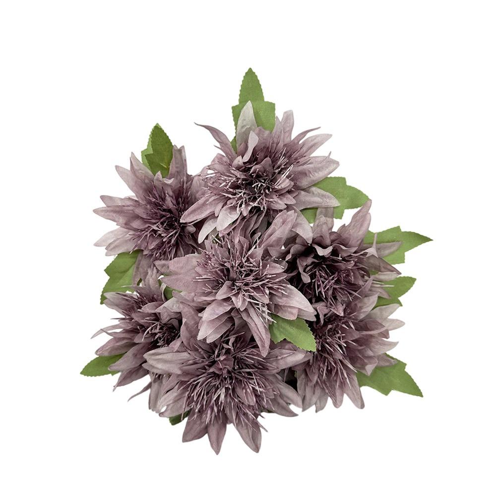 

Multicolor Sea Anemone Artificial Flower 7 Flower Arrangement Material Simulation Flower Photo Prop Green Leaves