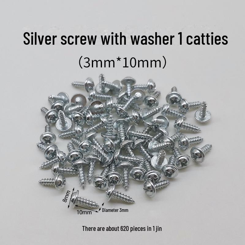 Gold and Silver Self-tapping Screw Kit with Washers, Assorted Models, 500g.